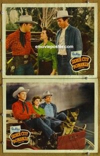 h311 SILVER CITY BONANZA 2 movie lobby cards '51 Ebsen, Ellen, Allen