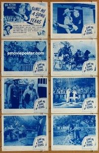 j336 SING ME A SONG OF TEXAS 8 movie lobby cards R53 Rosemary Lane