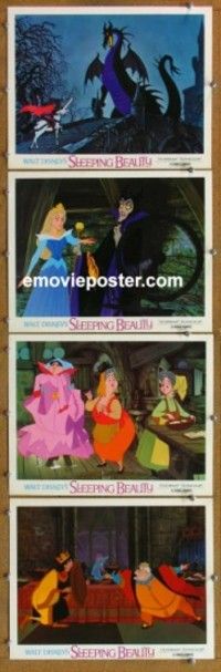 h701 SLEEPING BEAUTY 4 movie lobby cards R79 Disney classic!