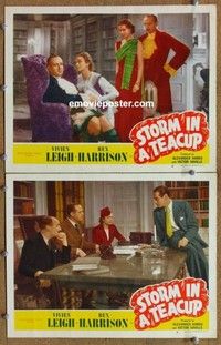 h331 STORM IN A TEACUP 2 movie lobby cards R47 Vivien Leigh, Harrison