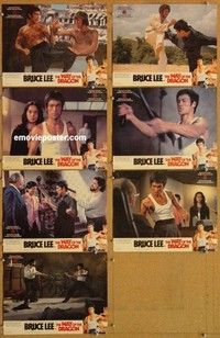 j170 RETURN OF THE DRAGON 7 Hong Kong movie lobby cards R80s Bruce Lee