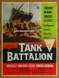 k191 TANK BATTALION 30x40 movie poster '57 Don Kelly