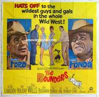 k446 ROUNDERS six-sheet movie poster '65 Glenn Ford, Henry Fonda