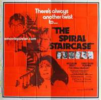 k454 SPIRAL STAIRCASE int'l six-sheet movie poster '75 Jacqueline Bisset