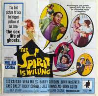 k455 SPIRIT IS WILLING six-sheet movie poster '67 sex life of ghosts!