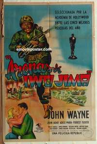 k703 SANDS OF IWO JIMA Argentinean movie poster '50 John Wayne