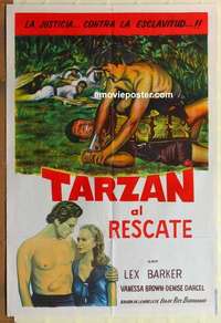 k715 TARZAN & THE SLAVE GIRL Argentinean movie poster R1960 Barker