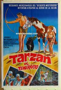 k717 TARZAN'S DESERT MYSTERY Argentinean movie poster R50s