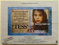 k616 TESS British quad movie poster '81 Roman Polanski, N. Kinski