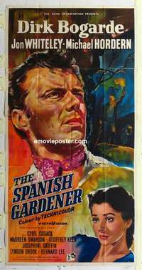 k094 SPANISH GARDENER English three-sheet movie poster '56 Dirk Bogarde