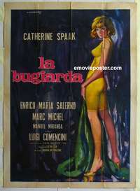 k236 SIX DAYS A WEEK Italian one-panel movie poster '65 sexy Catherine Spaak!