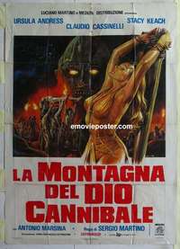 k238 SLAVE OF THE CANNIBAL GOD Italian one-panel movie poster '78 Andress