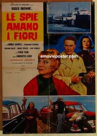 k245 SPY WHO LOVED FLOWERS large Italian photobusta movie poster '66