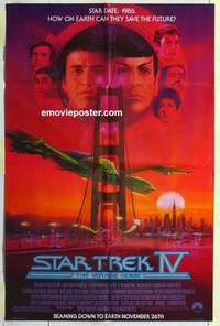 k200 STAR TREK 4 advance special movie poster  '86 Nimoy, Shatner