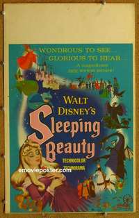 k296 SLEEPING BEAUTY window card movie poster '59 Walt Disney classic!