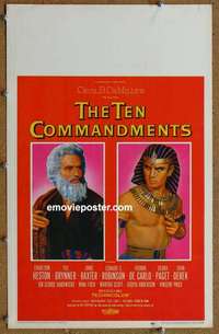 k300 TEN COMMANDMENTS window card movie poster '56 Heston, DeMille