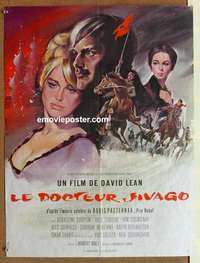 m192 DOCTOR ZHIVAGO French 22x30 movie poster '65 David Lean epic!