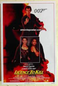 s833 LICENCE TO KILL one-sheet movie poster '89 Timothy Dalton, James Bond