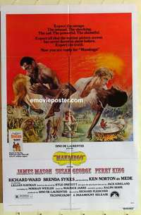 s779 MANDINGO one-sheet movie poster '75 Ken Norton, Brenda Sykes