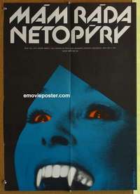 a128 I LIKE BATS Czech movie poster '87 cool Polish vampire horror!