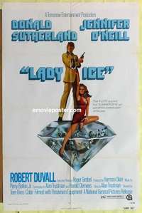 e169 LADY ICE one-sheet movie poster '73 Jennifer O'Neill, Sutherland