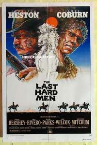 e157 LAST HARD MEN one-sheet movie poster '76 Charlton Heston, Coburn