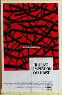 e151 LAST TEMPTATION OF CHRIST one-sheet movie poster '88 Dafoe, Scorsese