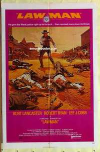 e147 LAWMAN one-sheet movie poster '71 Burt Lancaster, Robert Ryan