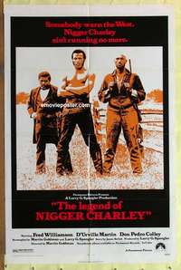 e142 LEGEND OF NIGGER CHARLEY one-sheet movie poster '72 Slave to Outlaw!