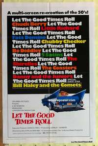 e138 LET THE GOOD TIMES ROLL one-sheet movie poster '73 Chuck Berry