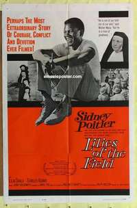 e131 LILIES OF THE FIELD int'l 1sh '63 Sidney Poitier helps Lilia Skala & nuns build a chapel!