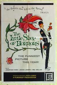 e119 LITTLE SHOP OF HORRORS one-sheet movie poster '60 Roger Corman