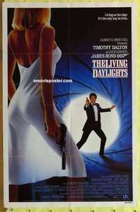 e115 LIVING DAYLIGHTS one-sheet movie poster '86 Tim Dalton as James Bond