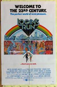 e112 LOGAN'S RUN one-sheet movie poster '76 Michael York, Jenny Agutter