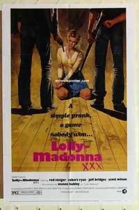 e110 LOLLY MADONNA XXX style B one-sheet movie poster '73 Season Hubley