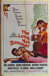 e103 LONG HOT SUMMER one-sheet movie poster '58 Paul Newman, Woodward