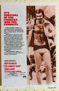 e099 LONGEST YARD one-sheet movie poster '74 Burt Reynolds, football