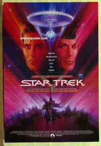 d364 STAR TREK 5 one-sheet movie poster '89 Shatner, The Final Frontier!