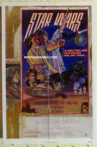 d363 STAR WARS NSS style D 1sh 1978 George Lucas classic, circus poster art by Struzan & White!