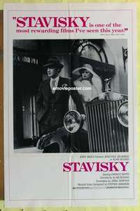 d356 STAVISKY one-sheet movie poster '74 Jean-Paul Belmondo, Charles Boyer