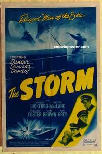 d347 STORM one-sheet movie poster R48 Charles Bickford, Barton MacLane