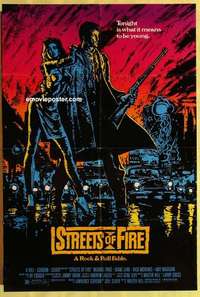 d338 STREETS OF FIRE one-sheet movie poster '84 Walter Hill, rock & roll!