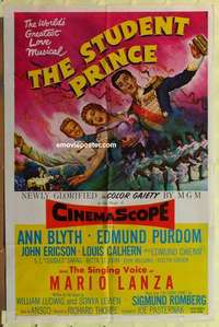 d334 STUDENT PRINCE one-sheet movie poster '54 Ann Blyth, Edmund Purdom