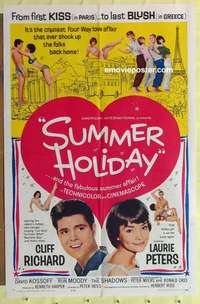 d324 SUMMER HOLIDAY one-sheet movie poster '63 Richard, Laurie Peters