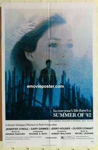 d322 SUMMER OF '42 one-sheet movie poster '71 Jennifer O'Neill