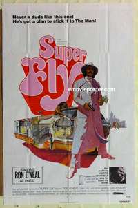 d314 SUPER FLY one-sheet movie poster '72 classic blaxploitation!