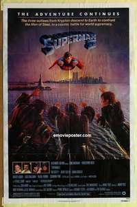 d309 SUPERMAN 2 one-sheet movie poster '81 Christopher Reeve, Terence Stamp