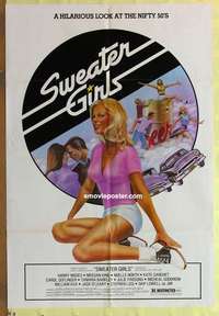 d303 SWEATER GIRLS one-sheet movie poster '78 sexy look at the fifties!