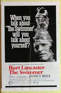 d297 SWIMMER one-sheet movie poster '68 Burt Lancaster, Frank Perry