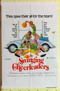 d296 SWINGING CHEERLEADERS one-sheet movie poster '74 football sex!